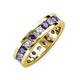 3 - Celina 3.40 mm Round Iolite and Lab Grown Diamond Eternity Band 
