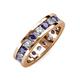 3 - Celina 3.40 mm Round Iolite and Lab Grown Diamond Eternity Band 
