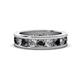 1 - Celina 3.40 mm Round Black Diamond and White Lab Grown Diamond Eternity Band 