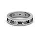 2 - Celina 3.40 mm Round Black Diamond and White Lab Grown Diamond Eternity Band 