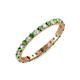 4 - Audrey 2.00 mm Green Garnet and Diamond U Prong Eternity Band 
