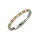 4 - Audrey 2.00 mm Citrine and Diamond U Prong Eternity Band 