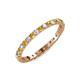 4 - Audrey 2.00 mm Citrine and Diamond U Prong Eternity Band 