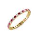 4 - Audrey 2.00 mm Ruby and Diamond U Prong Eternity Band 