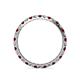 5 - Audrey 2.00 mm Red Garnet and Diamond Eternity Band 