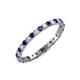 4 - Audrey 2.00 mm Blue Sapphire and Diamond U Prong Eternity Band 