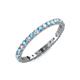 4 - Audrey 2.00 mm Blue Topaz and Diamond U Prong Eternity Band 