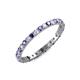 4 - Audrey 2.00 mm Iolite and Diamond U Prong Eternity Band 
