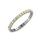 4 - Audrey 2.00 mm Yellow Sapphire and Diamond U Prong Eternity Band 