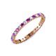 4 - Audrey 2.00 mm Amethyst and Diamond U Prong Eternity Band 