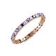 4 - Audrey 2.00 mm Iolite and Diamond U Prong Eternity Band 