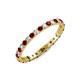 4 - Audrey 2.00 mm Red Garnet and Diamond U Prong Eternity Band 