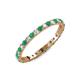 4 - Audrey 2.00 mm Emerald and Diamond U Prong Eternity Band 