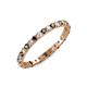 4 - Audrey 2.00 mm Smoky Quartz and Diamond U Prong Eternity Band 