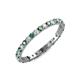 4 - Audrey 2.00 mm Lab Created Alexandrite and Diamond U Prong Eternity Band 
