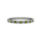 1 - Audrey 2.00 mm Peridot and Lab Grown Diamond U Prong Eternity Band 