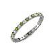 4 - Audrey 2.00 mm Peridot and Lab Grown Diamond U Prong Eternity Band 