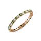 4 - Audrey 2.00 mm Peridot and Lab Grown Diamond U Prong Eternity Band 