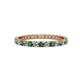 1 - Audrey 2.00 mm Lab Created Alexandrite and Lab Grown Diamond U Prong Eternity Band 