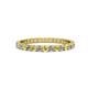 1 - Audrey 2.00 mm Yellow Sapphire and Lab Grown Diamond U Prong Eternity Band 