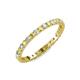 4 - Audrey 2.00 mm Yellow Sapphire and Lab Grown Diamond U Prong Eternity Band 