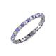4 - Audrey 2.00 mm Tanzanite and Lab Grown Diamond U Prong Eternity Band 