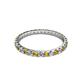 3 - Audrey 2.00 mm Citrine and Lab Grown Diamond U Prong Eternity Band 