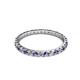 3 - Audrey 2.00 mm Iolite and Lab Grown Diamond U Prong Eternity Band 