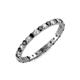 4 - Audrey 2.00 mm Black and White Lab Grown Diamond U Prong Eternity Band 