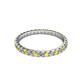 3 - Audrey 2.00 mm Yellow and White Lab Grown Diamond U Prong Eternity Band 