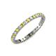 4 - Audrey 2.00 mm Yellow and White Lab Grown Diamond U Prong Eternity Band 