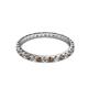 3 - Audrey 2.00 mm Smoky Quartz and Lab Grown Diamond U Prong Eternity Band 
