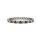 1 - Audrey 2.00 mm Smoky Quartz and Lab Grown Diamond U Prong Eternity Band 