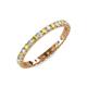 3 - Audrey 2.40 mm Yellow Sapphire and Diamond U Prong Eternity Band 