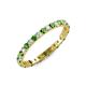 3 - Audrey 2.40 mm Green Garnet and Diamond U Prong Eternity Band 