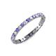 3 - Audrey 2.40 mm Tanzanite and Diamond U Prong Eternity Band 
