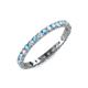 3 - Audrey 2.40 mm Blue Topaz and Diamond U Prong Eternity Band 