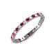 3 - Audrey 2.40 mm Ruby and Diamond U Prong Eternity Band 