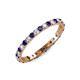 3 - Audrey 2.40 mm Blue Sapphire and Diamond U Prong Eternity Band 