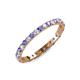 3 - Audrey 2.40 mm Tanzanite and Diamond U Prong Eternity Band 