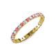 3 - Audrey 2.40 mm Pink Tourmaline and Diamond U Prong Eternity Band 