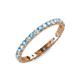 3 - Audrey 2.40 mm Blue Topaz and Diamond U Prong Eternity Band 