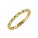 3 - Audrey 2.40 mm Citrine and Diamond U Prong Eternity Band 