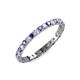 3 - Audrey 2.40 mm Iolite and Diamond U Prong Eternity Band 