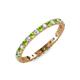 3 - Audrey 2.40 mm Peridot and Diamond U Prong Eternity Band 