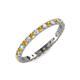 3 - Audrey 2.40 mm Citrine and Diamond U Prong Eternity Band 