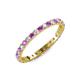 3 - Audrey 2.40 mm Amethyst and Diamond U Prong Eternity Band 