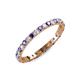 3 - Audrey 2.40 mm Iolite and Diamond U Prong Eternity Band 