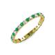 3 - Audrey 2.40 mm Emerald and Diamond U Prong Eternity Band 