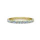 1 - Audrey 2.40 mm Aquamarine and Lab Grown Diamond U Prong Eternity Band 